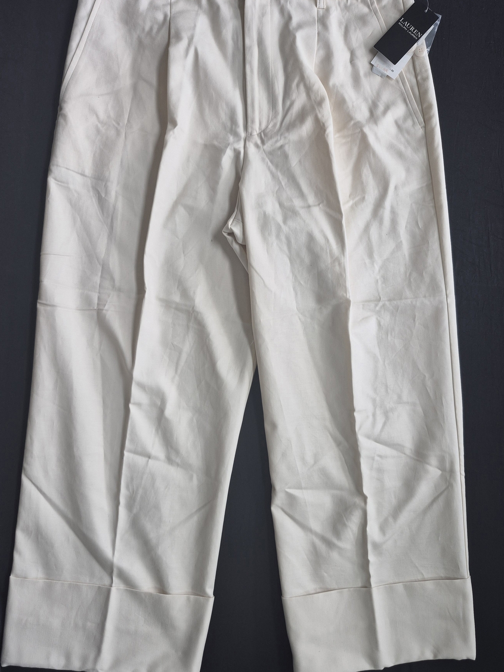 Ralph Lauren Woman’s Cream Straight-Leg Chinos